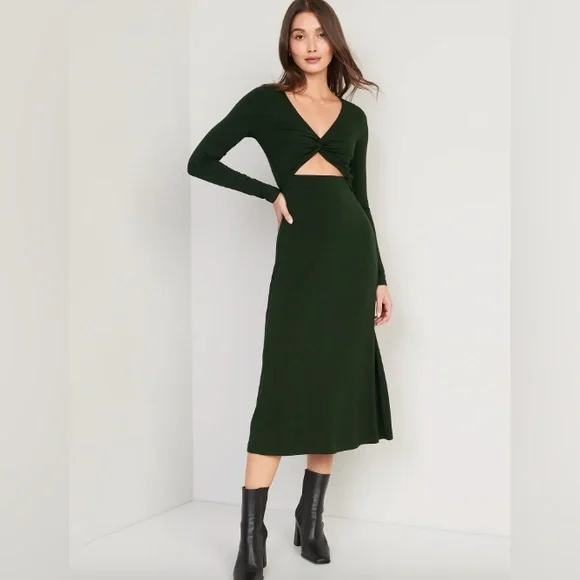Old Navy | Dresses | Nwot Old Navy Wrap Front Midi Dress | Poshmark